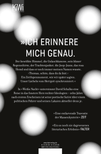 Zusatzmaterial 9783462053081 U4 von Weiße Nacht: Roman von David Schalko