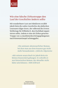 Zusatzmaterial 9783462053388 U4 von Leutnant Stern and His Mission to the Orient von Jakob Hein