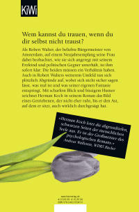 Zusatzmaterial 9783462053470 U4 von Der Graben: Roman von Herman Koch