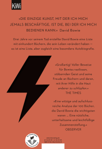Zusatzmaterial 9783462053524 U4 von Bowies Bücher: Literatur, die sein Leben veränderte von John O'Connell, Luis Paadín
