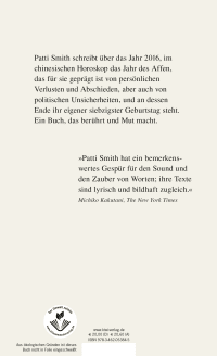Zusatzmaterial 9783462053845 U4 von Im Jahr des Affen von Patti Smith