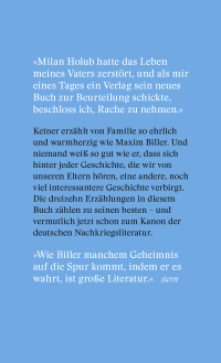 Zusatzmaterial 9783462054378 U4 von Seven Attempts at Loving: Familiengeschichten von Maxim Biller
