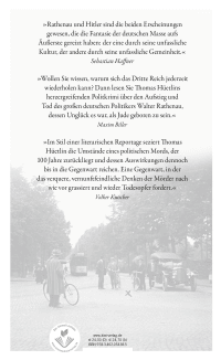 Zusatzmaterial 9783462054385 U4 von Berlin, 24. Juni 1922: Der Rathenaumord und der Beginn des rechten Terrors in Deutschland von Thomas Hüetlin
