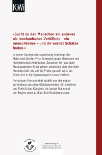Zusatzmaterial 9783462054682 U4 von Die Traumbude: Ein Künstlerroman von E.M. Remarque