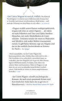 Zusatzmaterial 9783869712086 U4 von Summer by Night: Roman von Jan Costin Wagner