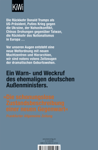Zusatzmaterial 9783462014709 U4 von Die Kriege der Gegenwart und der Beginn einer neuen Weltordnung von Joschka Fischer