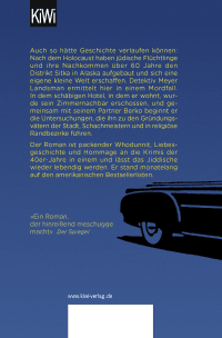 Zusatzmaterial 9783462052381 U4 von Die Vereinigung jiddischer Polizisten: Roman von Michael Chabon