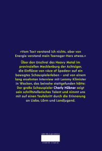 Zusatzmaterial 9783462001358 U4 von Charly Hübner über Motörhead oder Warum ich James Last dankbar sein sollte von Charly Hübner