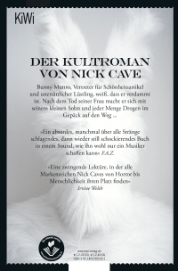 Zusatzmaterial 9783462000351 U4 von Der Tod des Bunny Munro: Roman von Nick Cave