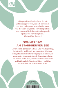 Zusatzmaterial 9783462053357 U4 von Keyserling's Secret: Roman von Klaus Modick