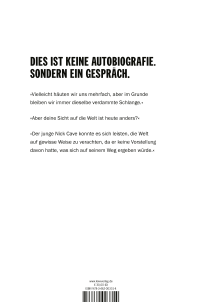Zusatzmaterial 9783462003314 U4 von Glaube, Hoffnung und Gemetzel von Nick Cave, Sean O'Hagan