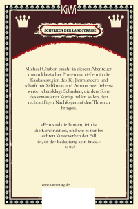 Zusatzmaterial 9783462052374 U4 von Schurken der Landstraße: Eine Abenteuergeschichte von Michael Chabon