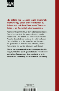 Zusatzmaterial 9783462052350 U4 von Schatten im Paradies: Roman von E.M. Remarque