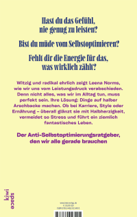 Zusatzmaterial 9783462013405 U4 von Perfection, my ass: Wie du mit wenig Aufwand ein ziemlich fantastisches Leben führst von Leena Norms