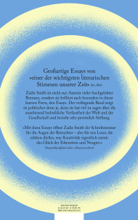 Zusatzmaterial 9783462052145 U4 von Freiheiten: Essays von Zadie Smith