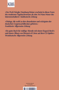 Zusatzmaterial 9783462044928 U4 von My Years with Hamburg Heiner. Logbooks: Logbücher von Sven Regener