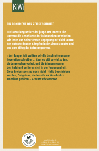 Zusatzmaterial 9783462040401 U4 von Kubanisches Tagebuch von Ernesto Che Guevara