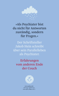 Zusatzmaterial 9783869712727 U4 von Hypochondriacs Live Longer: und andere gute Nachrichten aus meiner psychiatrischen Praxis von Jakob Hein