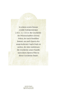Zusatzmaterial 9783462052268 U4 von Alma: Roman von J. M. G. Le Clézio