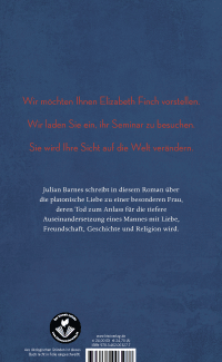 Zusatzmaterial 9783462003277 U4 von Elizabeth Finch: Roman von Julian Barnes