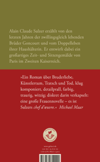 Zusatzmaterial 9783869712499 U4 von Double Life: Roman von Alain Claude Sulzer