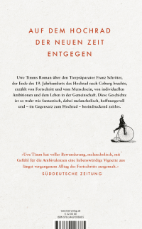 Zusatzmaterial 9783462008685 U4 von Der Mann auf dem Hochrad: Roman von Uwe Timm