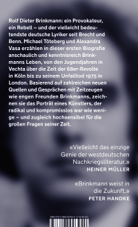 Zusatzmaterial 9783498003920 U4 von Ich gehe in ein anderes Blau: Rolf Dieter Brinkmann − eine Biografie von Michael Töteberg, Alexandra Vasa