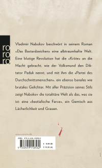 Zusatzmaterial 9783499158582 U4 von Das Bastardzeichen von Vladimir Nabokov
