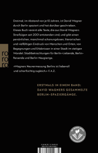 Zusatzmaterial 9783499010682 U4 von Ich geh' so gern durch diese Stadt: Die Berlin-Geschichten von David Wagner
