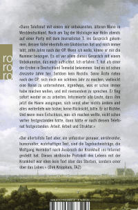 Zusatzmaterial 9783499268519 U4 von Arbeit und Struktur von Wolfgang Herrndorf