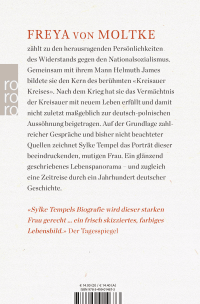 Zusatzmaterial 9783499014673 U4 von Freya von Moltke: Ein Leben. Ein Jahrhundert von Sylke Tempel