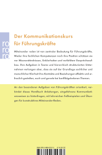 Zusatzmaterial 9783499615313 U4 von Kommunikationspsychologie für Führungskräfte von Friedemann Schulz von Thun, Johannes Ruppel, Roswitha Stratmann