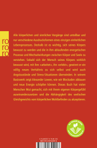 Zusatzmaterial 9783499624018 U4 von Bioenergetik: Therapie der Seele durch Arbeit mit dem Körper von Alexander Lowen