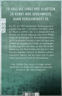Zusatzmaterial 9783499004773 U4 von Ein Präsident verschwindet von Ralf Langroth