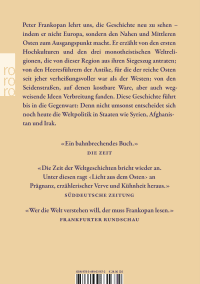 Zusatzmaterial 9783499631672 U4 von Licht aus dem Osten: Eine neue Geschichte der Welt von Peter Frankopan