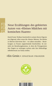 Zusatzmaterial 9783499231018 U4 von Kurze Interviews mit fiesen Männern von David Foster Wallace