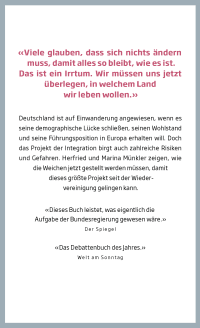 Zusatzmaterial 9783871341670 U4 von Die neuen Deutschen: Ein Land vor seiner Zukunft von Herfried Münkler, Marina Münkler