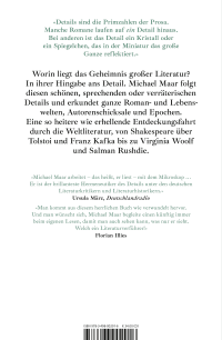Zusatzmaterial 9783498002916 U4 von Das violette Hündchen: Große Literatur im Detail von Michael Maar