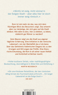 Zusatzmaterial 9783498003807 U4 von Rom: Stadt fürs Leben von Golo Maurer