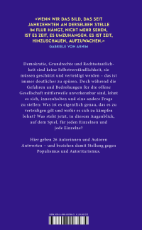 Zusatzmaterial 9783498007485 U4 von Demokratie: Wofür es sich jetzt zu kämpfen lohnt von Gabriele von Arnim, Daniel Kehlmann, Lukas Bärfuss
