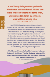 Zusatzmaterial 9783499002267 U4 von Ruhe in dir: Zeitlose Weisheit für ein selbstbestimmtes Leben von Jay Shetty