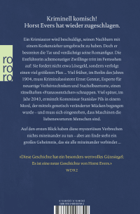 Zusatzmaterial 9783499007842 U4 von Bumm!: Kriminalgeschichten von Horst Evers