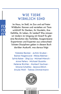 Zusatzmaterial 9783499009563 U4 von Das unterschätzte Tier: Was wir heute über Tiere wissen und im Umgang mit ihnen besser machen müssen