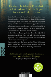 Zusatzmaterial 9783499009976 U4 von Schritt ins Dunkel: Maria Kallio ermittelt von Leena Lehtolainen