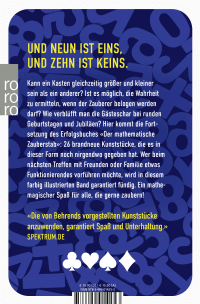 Zusatzmaterial 9783499014253 U4 von Der große mathematische Zauberstab: Brandneue Kunststücke mit Karten und Zahlen von Ehrhard Behrends