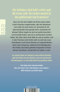 Zusatzmaterial 9783499014536 U4 von Mehr Stadtgeschichten von Armistead Maupin