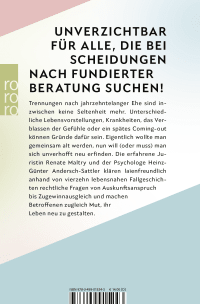 Zusatzmaterial 9783499015243 U4 von Doch noch scheiden oder weiter leiden?: Trennung und Scheidung in der Lebensmitte  von Renate Maltry, Heinz-Günter Andersch-Sattler
