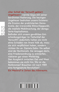 Zusatzmaterial 9783499016585 U4 von Der Schlaf der Vernunft: Über Kriegsklima, Nazis und Fakes von Daniela Dahn