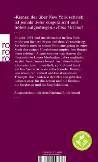 Zusatzmaterial 9783499248474 U4 von Die große Welt von Colum McCann