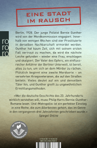 Zusatzmaterial 9783499276835 U4 von Metropolis: Historischer Kriminalroman von Philip Kerr